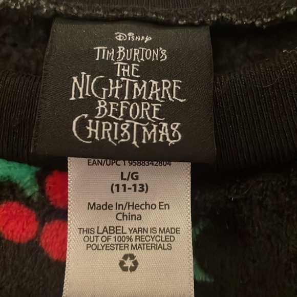 Nightmare Before Christmas Velvet Velour Sweatshirt - Picture 3 of 6